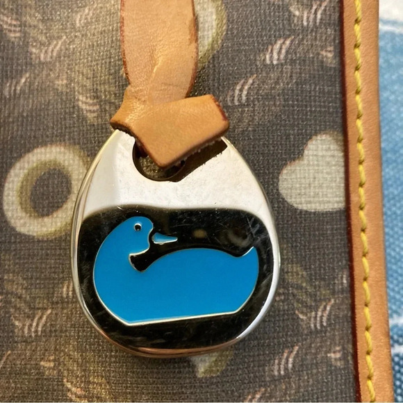 Dooney and Bourne Vintage Leather Letters Crossbody Bag Brown Tan - Picture 5 of 12